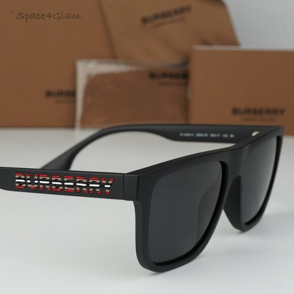NEW Burberry BE4402U 346487 Matte Black Dark Grey Unisex Sunglasses BE 4402U - Picture 3 of 9